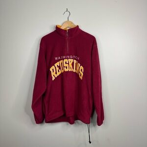 NFL Pro Line Washington Redskins Quarter-Zip Fleece Sweater M/L